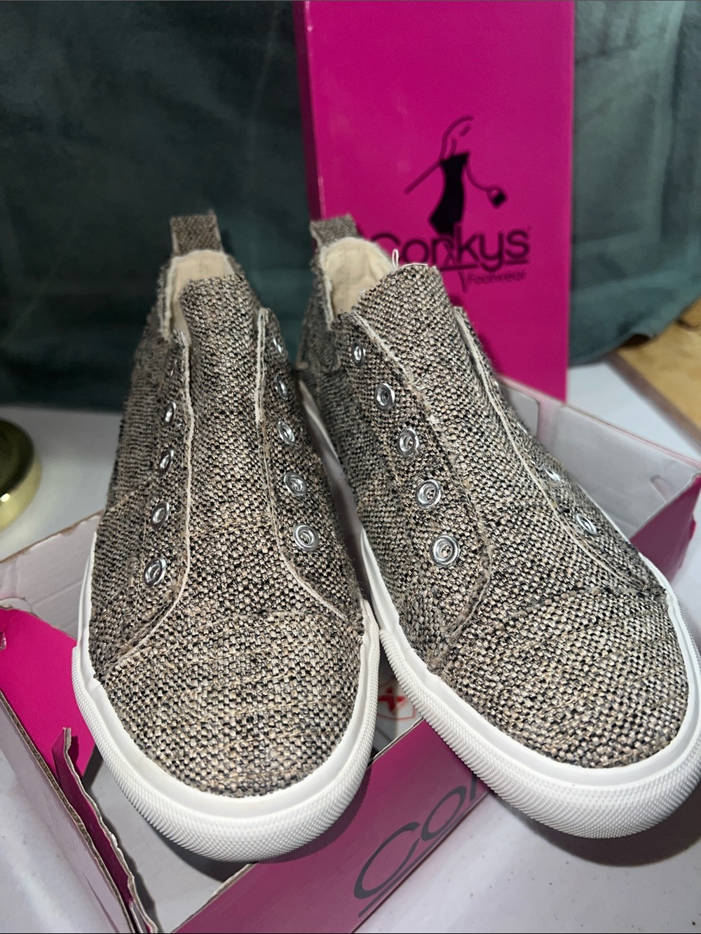 Corkys Babalu Tweed Slip On Sneakers